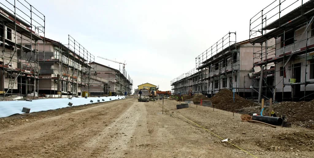 House exterior with corrected grading at the foundation