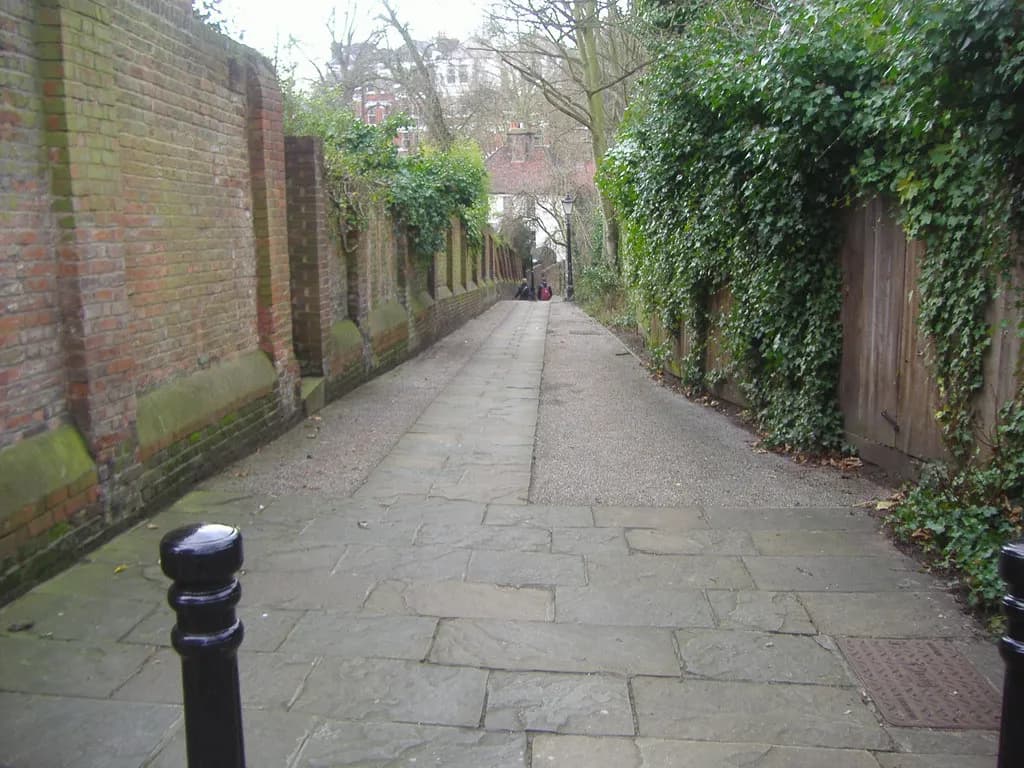 Brick paver walkway to a front entrance
